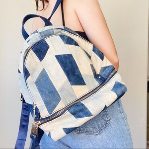 blue jean backpack